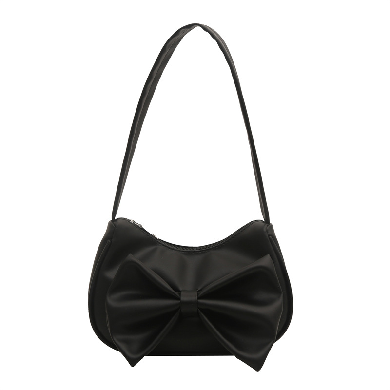 2025 Summer New Fashion Underarm Bag for Women Edgy Niche Bow Simple Shoulder Handbag Wholesale - Image 5