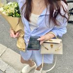 MBH Top Grain Leather Palm Texture 2nd Gen 19 Kelly Bag All-Season Crossbody Handbag with Strap