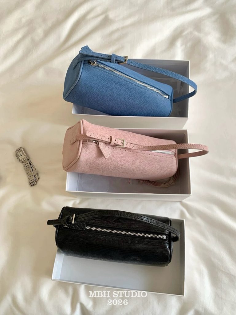 MBH Nubuck Leather 90s Bucket Bag with Shoulder Strap